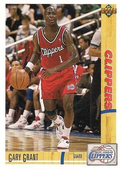 #195 Gary Grant - Los Angeles Clippers - 1991-92 Upper Deck Basketball