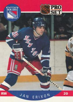 #195 Jan Erixon - New York Rangers - 1990-91 Pro Set Hockey