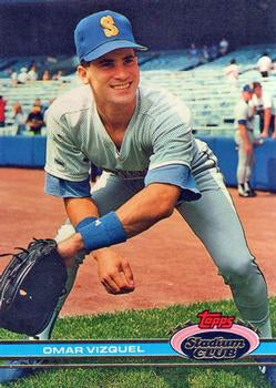 #195 Omar Vizquel - Seattle Mariners - 1991 Stadium Club Baseball