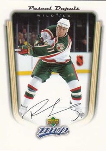 #195 Pascal Dupuis - Minnesota Wild - 2005-06 Upper Deck MVP Hockey