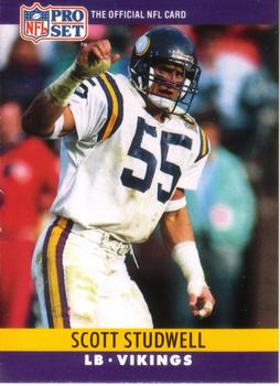 #195 Scott Studwell - Minnesota Vikings - 1990 Pro Set Football