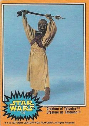 #196 Creature of Tatooine - 1977 O-Pee-Chee Star Wars