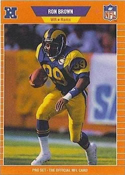 #196 Ron Brown - Los Angeles Rams - 1989 Pro Set Football