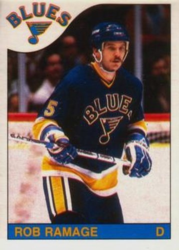 #196 Rob Ramage - St. Louis Blues - 1985-86 O-Pee-Chee Hockey