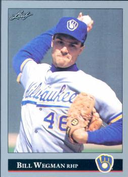 #196 Bill Wegman - Milwaukee Brewers - 1992 Leaf Baseball