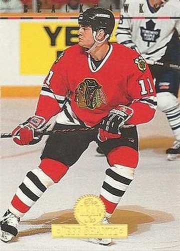 #196 Jeff Shantz - Chicago Blackhawks - 1994-95 Leaf Hockey