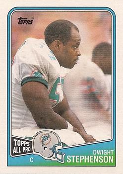 #196 Dwight Stephenson - Miami Dolphins - 1988 Topps Football
