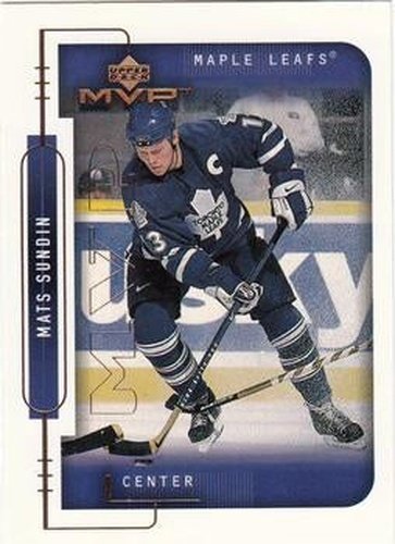 #196 Mats Sundin - Toronto Maple Leafs - 1999-00 Upper Deck MVP Hockey