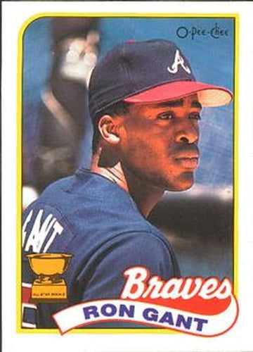 #196 Ron Gant - Atlanta Braves - 1989 O-Pee-Chee Baseball