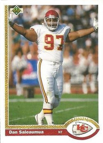 #196 Dan Saleaumua - Kansas City Chiefs - 1991 Upper Deck Football