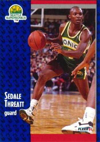 #196 Sedale Threatt - Seattle SuperSonics - 1991-92 Fleer Basketball