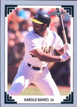 #196 Harold Baines - Oakland Athletics - 1991 Leaf Baseball