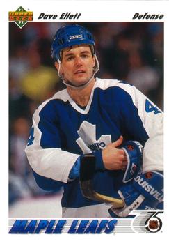 #196 Dave Ellett - Toronto Maple Leafs - 1991-92 Upper Deck Hockey