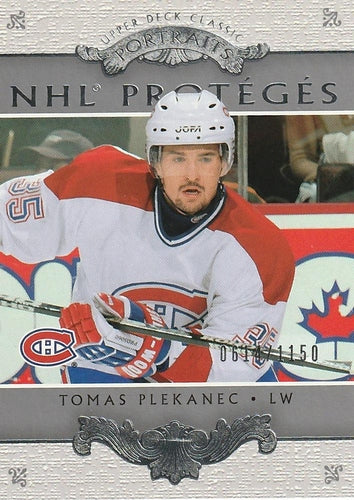 #196 Tomas Plekanec - Montreal Canadiens - 2003-04 Upper Deck Classic Portraits Hockey