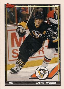 #196 Mark Recchi - Pittsburgh Penguins - 1991-92 Topps Hockey