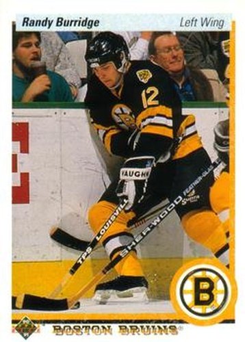 #196 Randy Burridge - Boston Bruins - 1990-91 Upper Deck Hockey