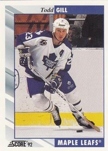 #196 Todd Gill - Toronto Maple Leafs - 1992-93 Score USA Hockey