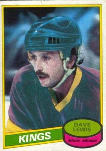 #196 Dave Lewis - Los Angeles Kings - 1980-81 O-Pee-Chee Hockey