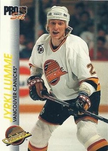 #196 Jyrki Lumme - Vancouver Canucks - 1992-93 Pro Set Hockey