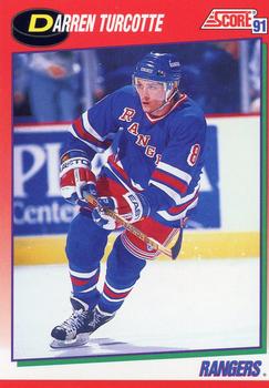 #196 Darren Turcotte - New York Rangers - 1991-92 Score Canadian Hockey