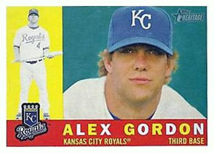 #196 Alex Gordon - Kansas City Royals - 2009 Topps Heritage Baseball