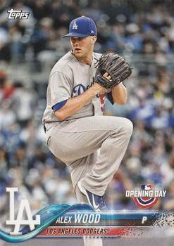 #196 Alex Wood - Los Angeles Dodgers - 2018 Topps Opening Day Baseball