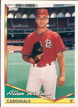 #196 Allen Watson - St. Louis Cardinals - 1994 Topps Baseball