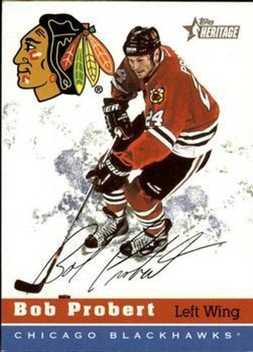 #196 Bob Probert - Chicago Blackhawks - 2000-01 Topps Heritage Hockey