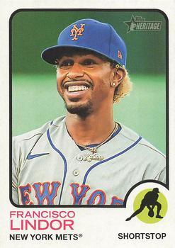 #196 Francisco Lindor - New York Mets - 2022 Topps Heritage Baseball
