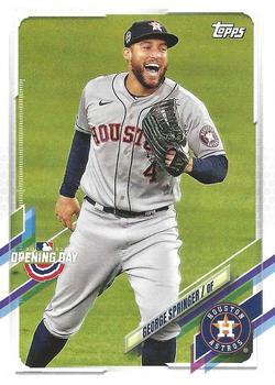 #196 George Springer - Houston Astros - 2021 Topps Opening Day Baseball