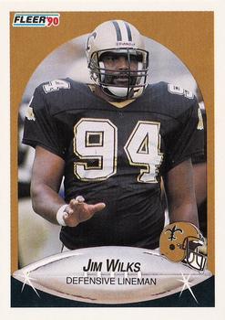 #196 Jim Wilks - New Orleans Saints - 1990 Fleer Football