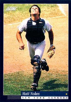 #196 Matt Nokes - New York Yankees -1994 Score Baseball