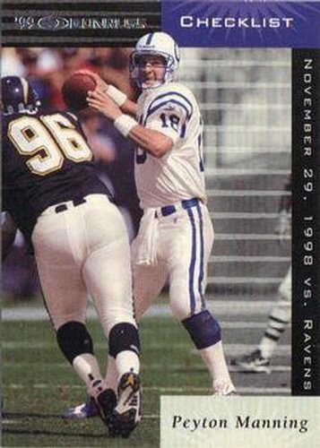 #196 Peyton Manning - Indianapolis Colts - 1999 Donruss Football