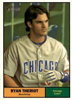 #196 Ryan Theriot - Chicago Cubs - 2010 Topps Heritage Baseball