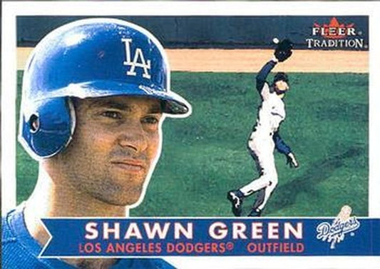#196 Shawn Green - Los Angeles Dodgers - 2001 Fleer Tradition Baseball