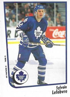 #196 Sylvain Lefebvre - Toronto Maple Leafs - 1994-95 Panini Hockey Stickers