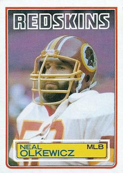 #196 Neal Olkewicz - Washington Redskins - 1983 Topps Football