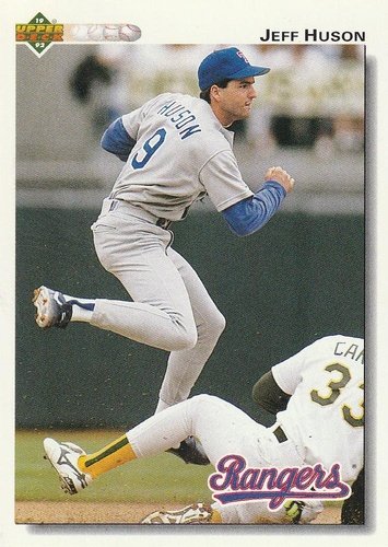 #196 Jeff Huson - Texas Rangers - 1992 Upper Deck Baseball