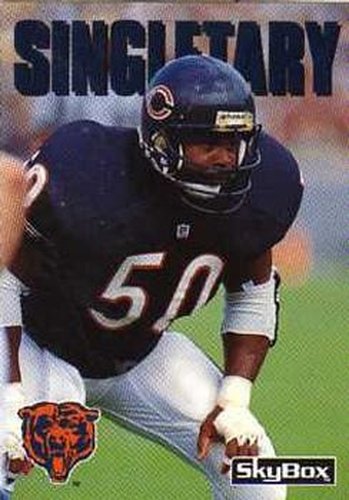#196 Mike Singletary - Chicago Bears - 1992 SkyBox Impact Football