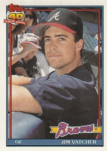 #196 Jim Vatcher - Atlanta Braves - 1991 O-Pee-Chee Baseball