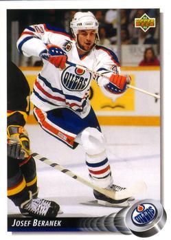 #196 Josef Beranek - Edmonton Oilers - 1992-93 Upper Deck Hockey