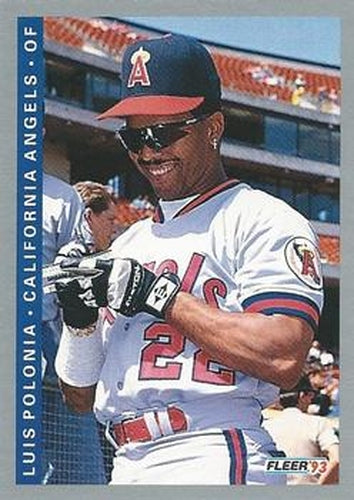 #196 Luis Polonia - California Angels - 1993 Fleer Baseball