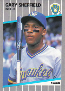 #196 Gary Sheffield - Milwaukee Brewers - 1989 Fleer Baseball