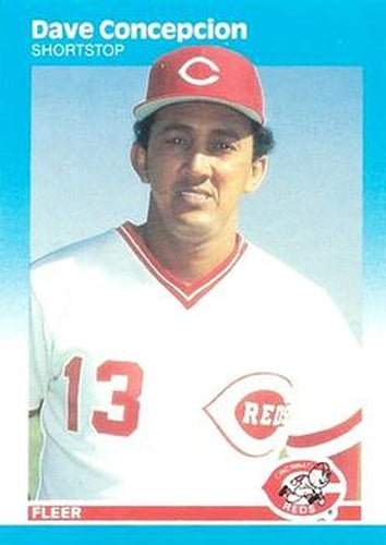 #196 Dave Concepcion - Cincinnati Reds - 1987 Fleer Baseball