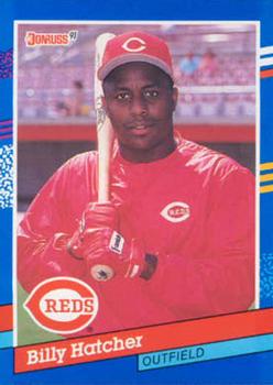 #196 Billy Hatcher - Cincinnati Reds - 1991 Donruss Baseball