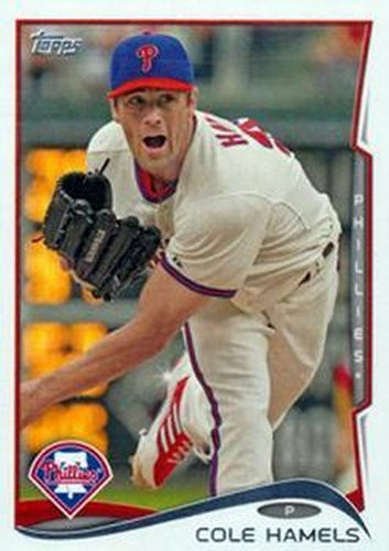 #196b Cole Hamels - Philadelphia Phillies - 2014 Topps Baseball