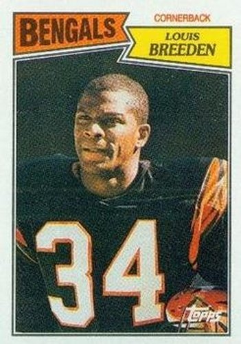#197 Louis Breeden - Cincinnati Bengals - 1987 Topps Football