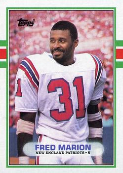 #197 Fred Marion - New England Patriots - 1989 Topps Football