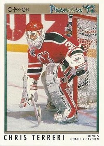#197 Chris Terreri - New Jersey Devils - 1991-92 O-Pee-Chee Premier Hockey