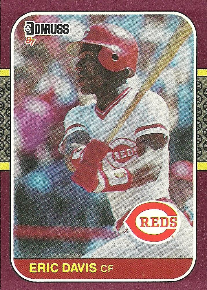 #197 Eric Davis - Cincinnati Reds - 1987 Donruss Opening Day Baseball